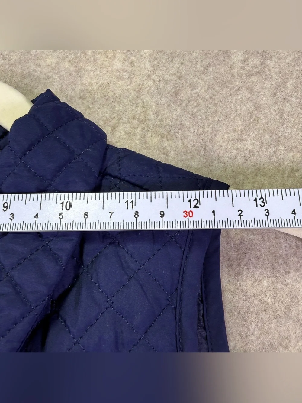 Gymboree Girls' Quilted Navy Vest with Button Front EUC Size Large